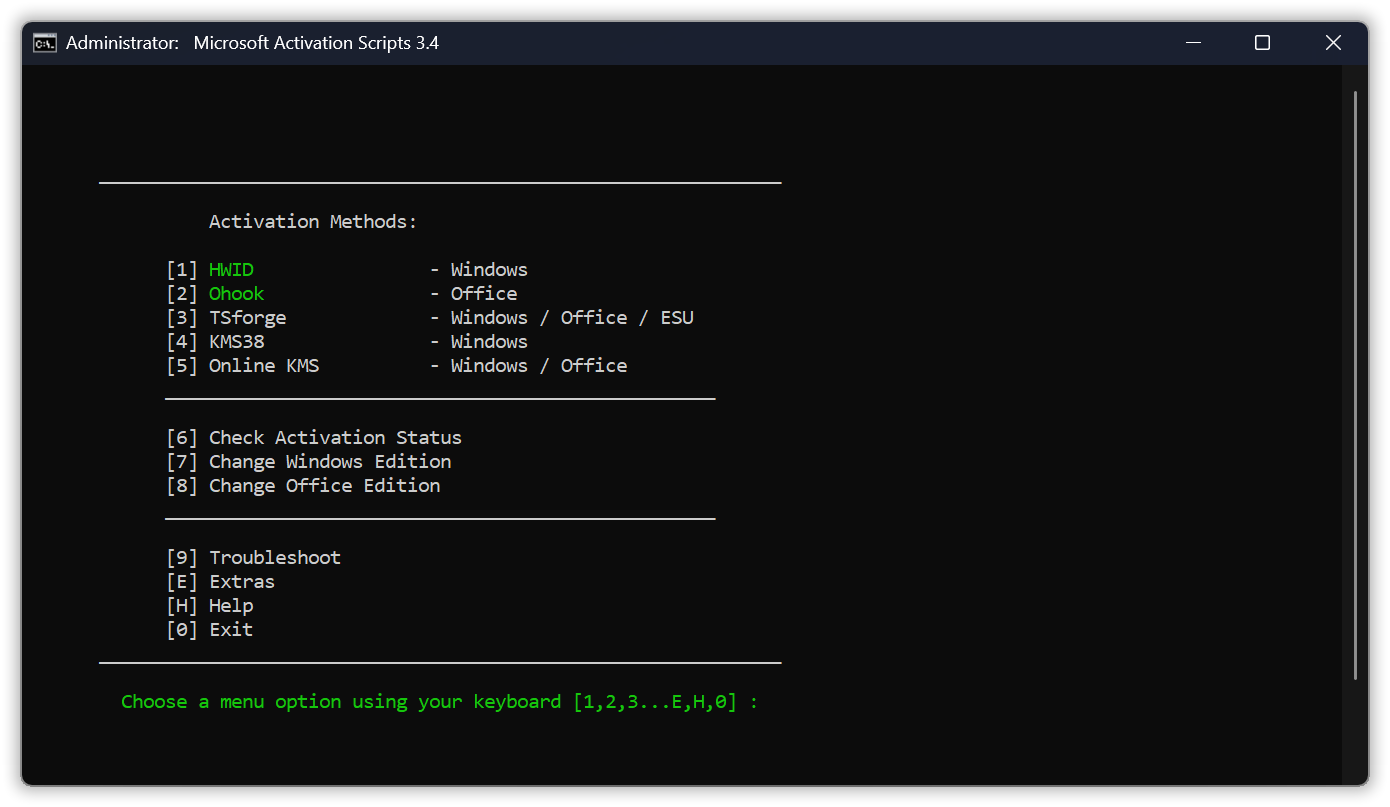 sshot-1-45 MAS 3.4 | Windows Lisans Aracı