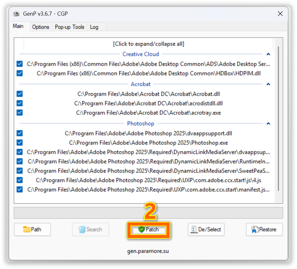sshot-3-1 GenP Universal Patch 3.6.7 | Adobe Etkinleştirme Aracı